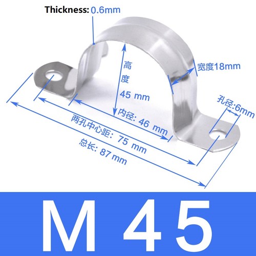 Stainless steel tube clip - tube,