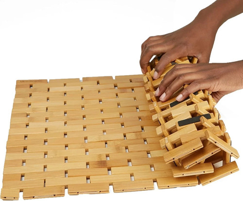 Bamboo bath mat - bamboo,
