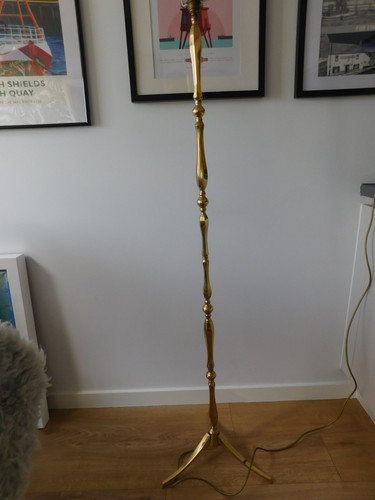 Vintage brass standard - vintage, lamp