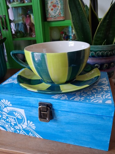 Large ceramic breakfast cup - breakfast,