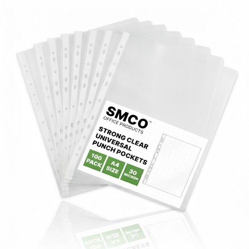 Plastic punched sleeves - plastic, 100