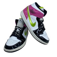 Nike Air Jordan 1 Mid SE Cyber Active Fuchsia Pink Shoes CZ9834-100 Size 10.5