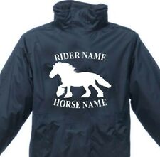 Personalised Waterproof Jacket Gypsy Cob Horse Equestrian Rider XMAS Gift Coats