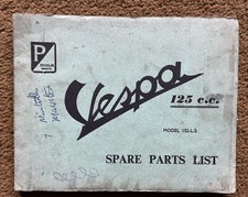 Vespa 125 152 L2 Parts OWNERS INSTRUCTION & MAINTENANCE HANDBOOK Manual Engine