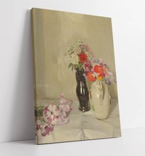 WILLIAM NICHOLSON, ZINNIAS -CANVAS WALL ARTWORK PICTURE PRINT