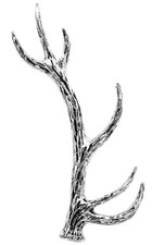 Red Stag Antler Pin Badge