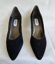 Vintage Bally 1992 Black Suede Size 6.5 Ladies Shoes. Never Worn