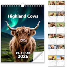 Highland Cow Calendar 2026, 12