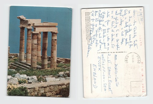 Vintage postcard acropolis - postcard,