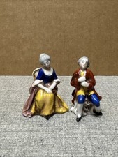 VINTAGE Colonial Style Design Mini Figurines Male and Female Made in Germany