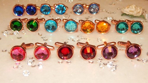 Rose gold plated cufflinks - gold,