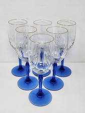 Set of 6 Libbey Crystal Blue