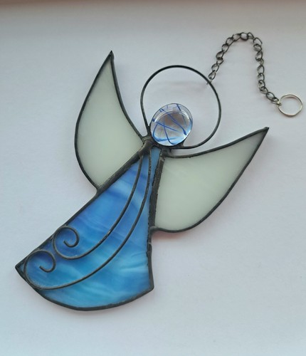 Angel stained glass suncatcher