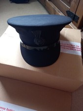 BLACK CHAUFFEURS HAT  SIZE 56CM