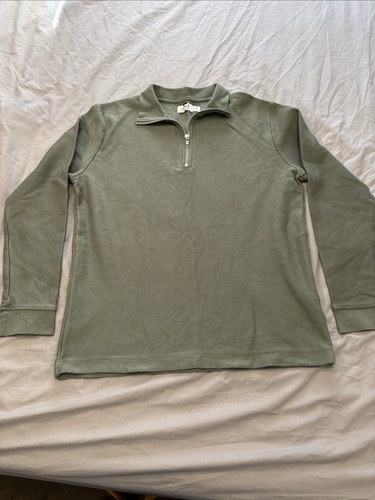 Topman green cotton half - green, half-zip