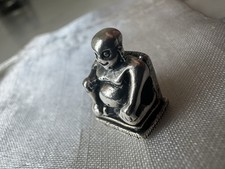Trollbeads silver Buddha sitting large bead- long retired 