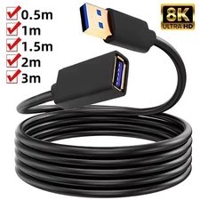 USB 3.0 Extension Cable SuperSpeed Fast Lead Male to Female 0.5 1m 2m 3m and 5m