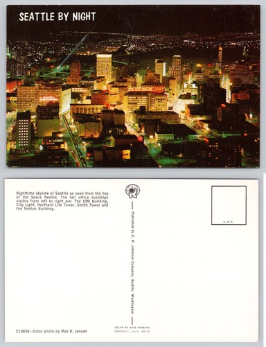 Seattle night skyline - night,