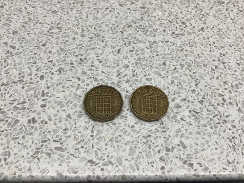 Three pence coins 1962 - three,