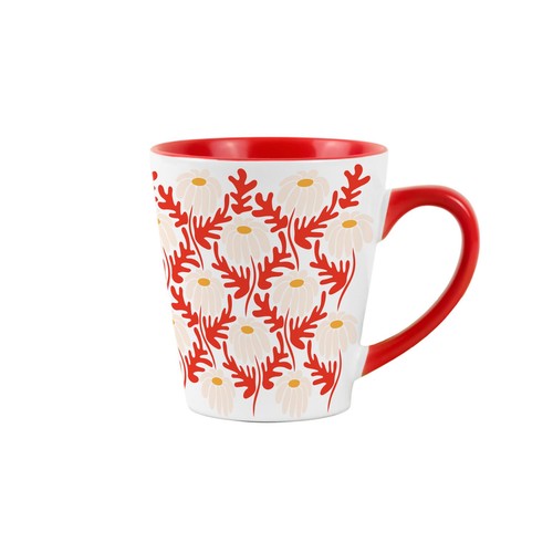 Groovy daisies small - latte, mug