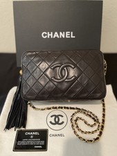 Chanel Diamond CC Tassel Black