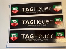 3x Tag Heuer Racing Decals 170mm  x 40mm Black - Scalextric, SCX Slotcar, Watch