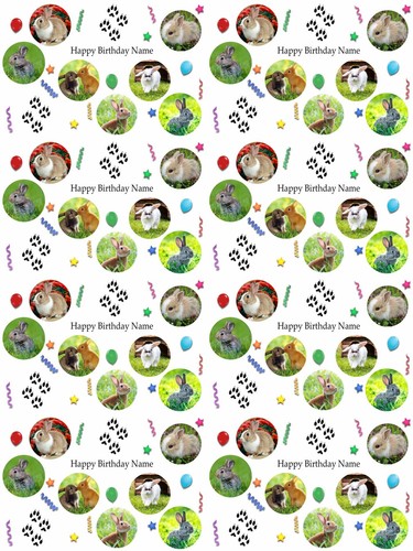 Rabbits personalised birthday - personalised,