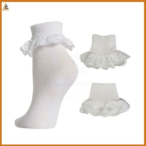 Girls frilly lace socks - girls,