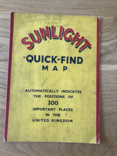 Unusual Sunlight Quick-Find Map Advertising Soap Company c1935