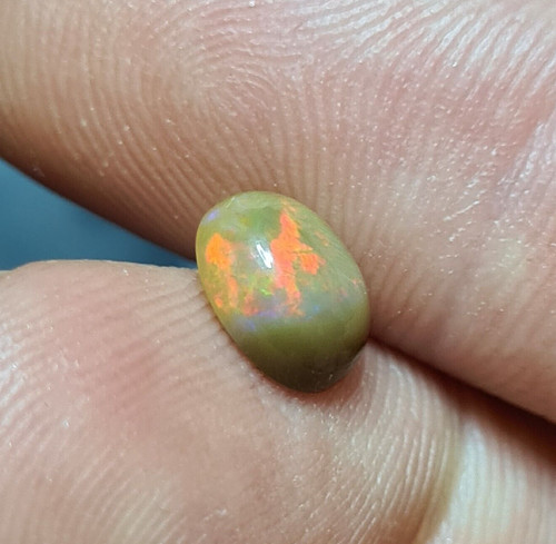 Oval ethiopian black opal - oval,