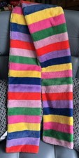 Boden faux fur rainbow stripe