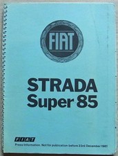FIAT STRADA SUPER 85 Car Press