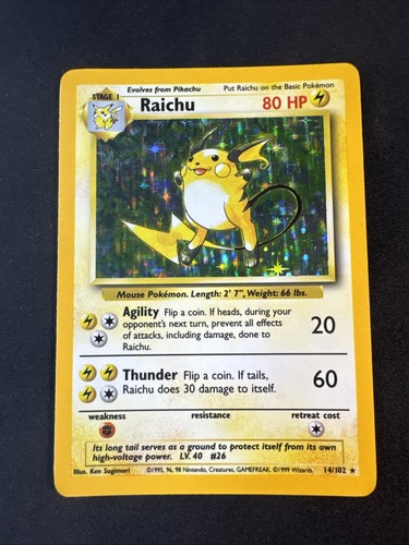 Raichu 014 102 - base, holo