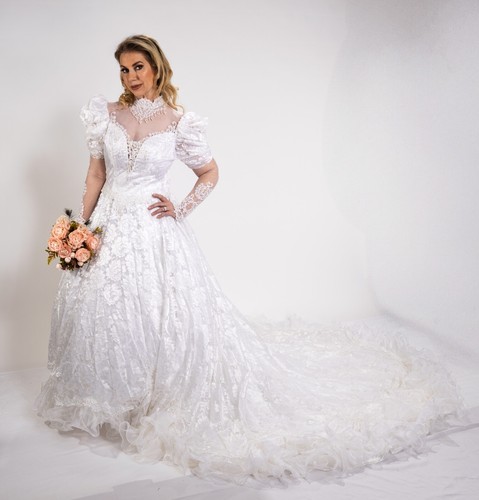 80s vintage wedding - , dress