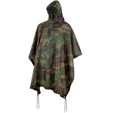 MFH US Poncho Ripstop Waterproof Basha Cover US Military Festival Woodland Camo