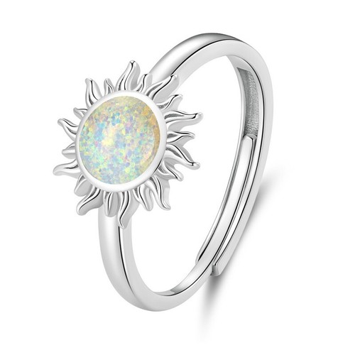 Opal sun adjustable ring - opal,