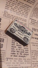 WW2 home front matchbox - "Use