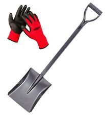 Heavy Duty Shovel Square Mouth Steel Digging Tool Gardening Gloves