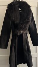 Zara Belted Fur Collar Coat