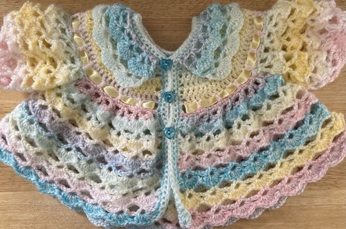 Handmade crochet baby matinee - crochet,