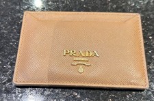 PRADA Men’s Leather Card Holder - Light Brown Excellent Condition