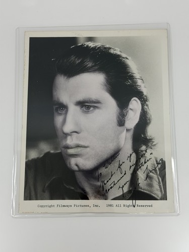 John travolta signed photo - john,