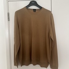 Merino Wool Men's Jumper 2XL Round Neck by Hugo Boss 46 Chest . New .