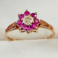 9ct Gold Ruby & Diamond Ring