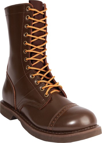 Brown leather military - leather,