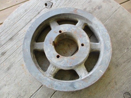 Large cast iron pulley - cast, wheel
