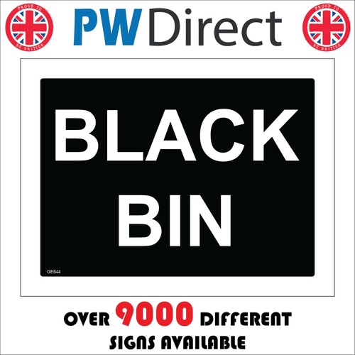 Sign black bin trash household - sign,
