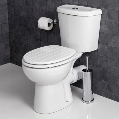 White wooden toilet - white, seat