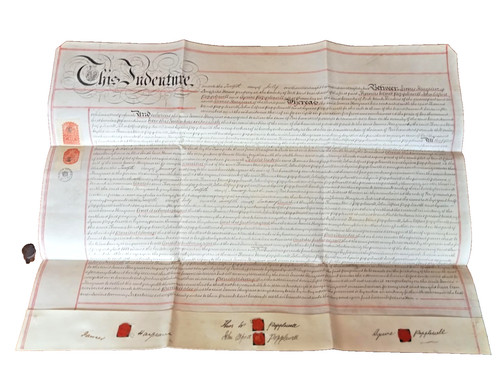 Victorian vellum indenture - victorian,