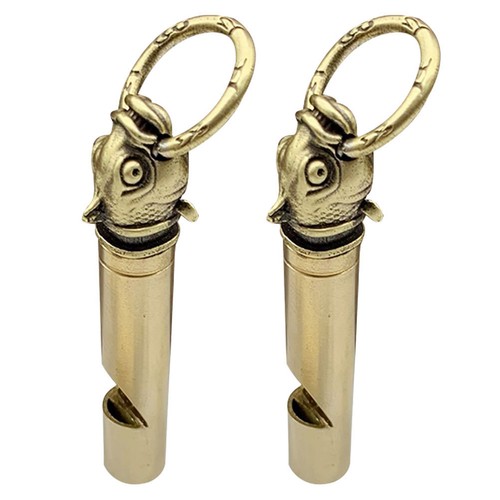 Golden brass training whistle - training,